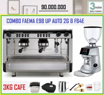 COMBO Faema E98 UP AUTO 2g VÀ Máy xay cà phê Fiorenzato F64E